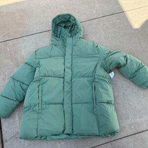Amazon Essentials Sage Green Quilted Puffer Jacket with Hood. Size 4 XL. New!